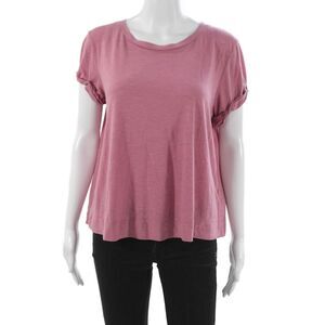 T.LA Women Basic Pink Crew Neck Short Sleeve T-Shirt Size M